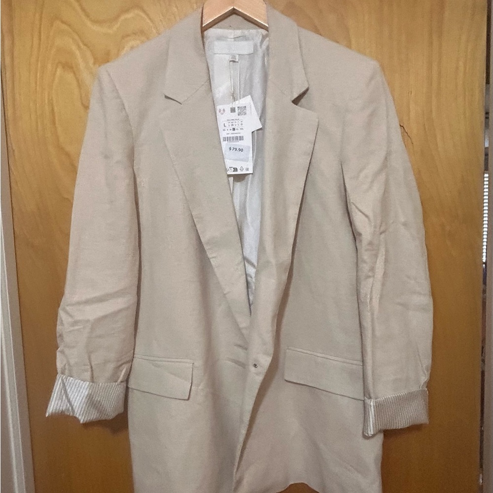 Zara Beige Trench Blazer
